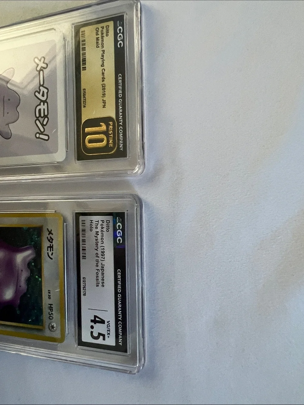 CGC Graded Japanese Ditto Pokémon Card Set — Purple Ditto